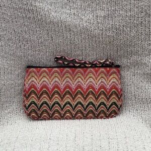 Icing Red and Gold Patterned Clutch